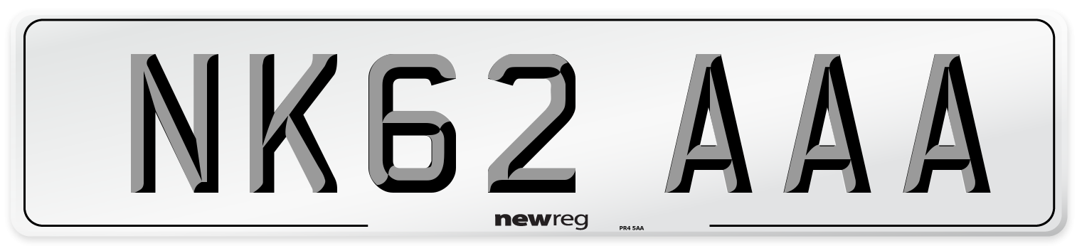 NK62 AAA Number Plate from New Reg